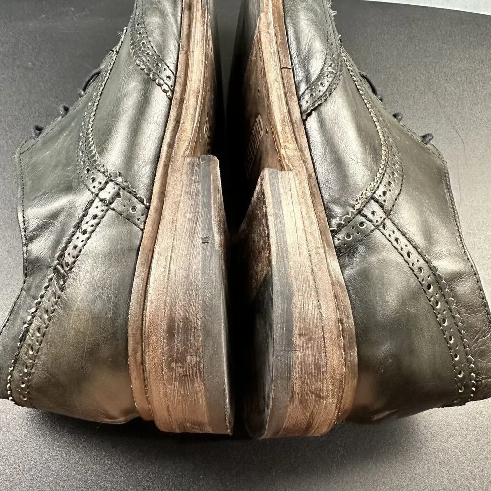 Freebird Shoes Mens 12 Kensington Olive Oxford Wingtip Leather Almond Toe